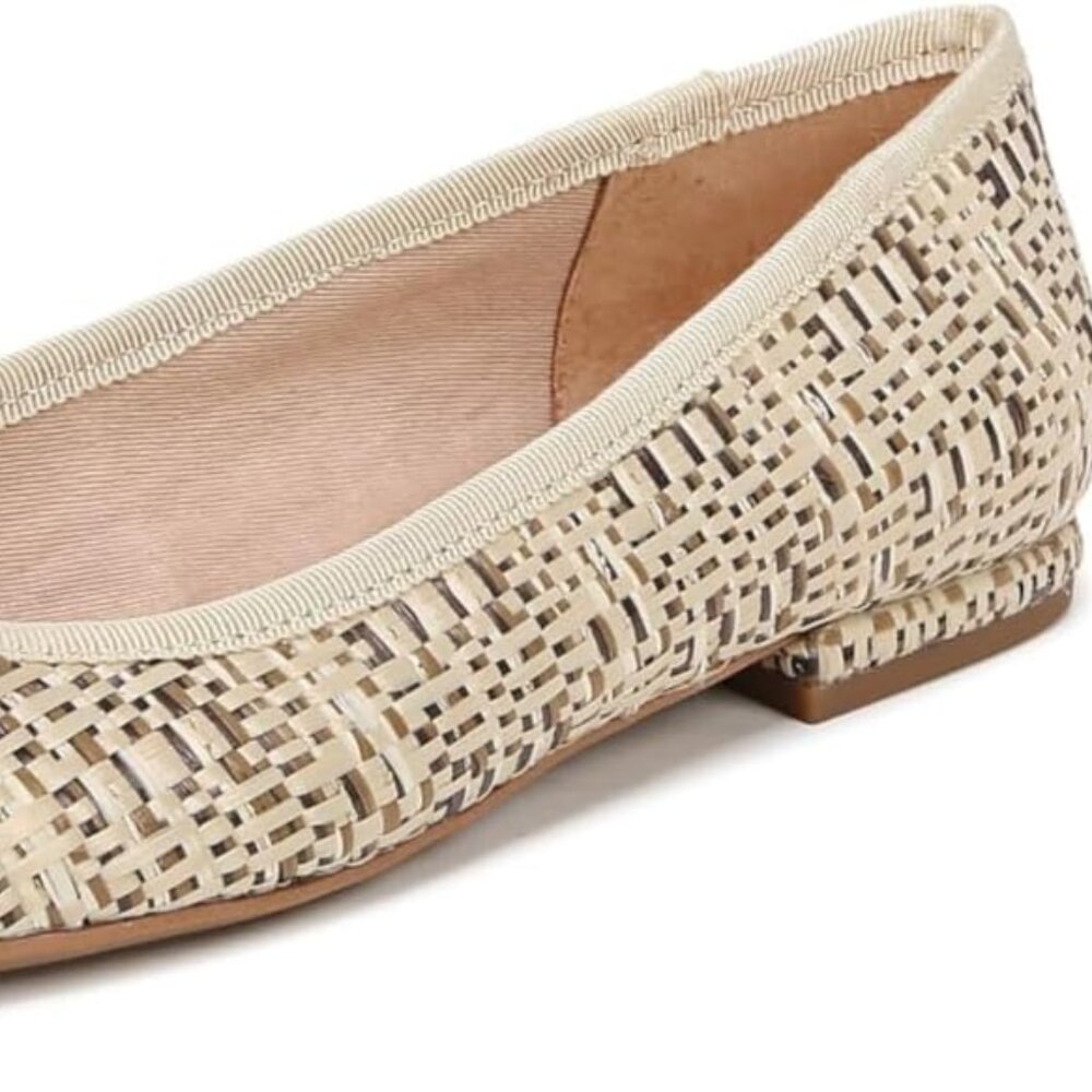 Franco Sarto Womens Abigail Bow Ballet Flats Multi Beige Fabric 8 M - Picture 3 of 7